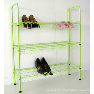 Color 3 Tier Steel Wire Shoe Display Rack Organizer (CJ-C1132E)